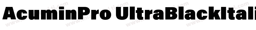 AcuminPro UltraBlackItalic字体转换